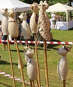 Logo Zaunschmuck bzw. Pfostenhocker nach Vorlage töpfern